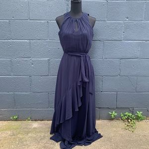 Alex marie navy blue long maxi dress size 4 perfect condition dillards